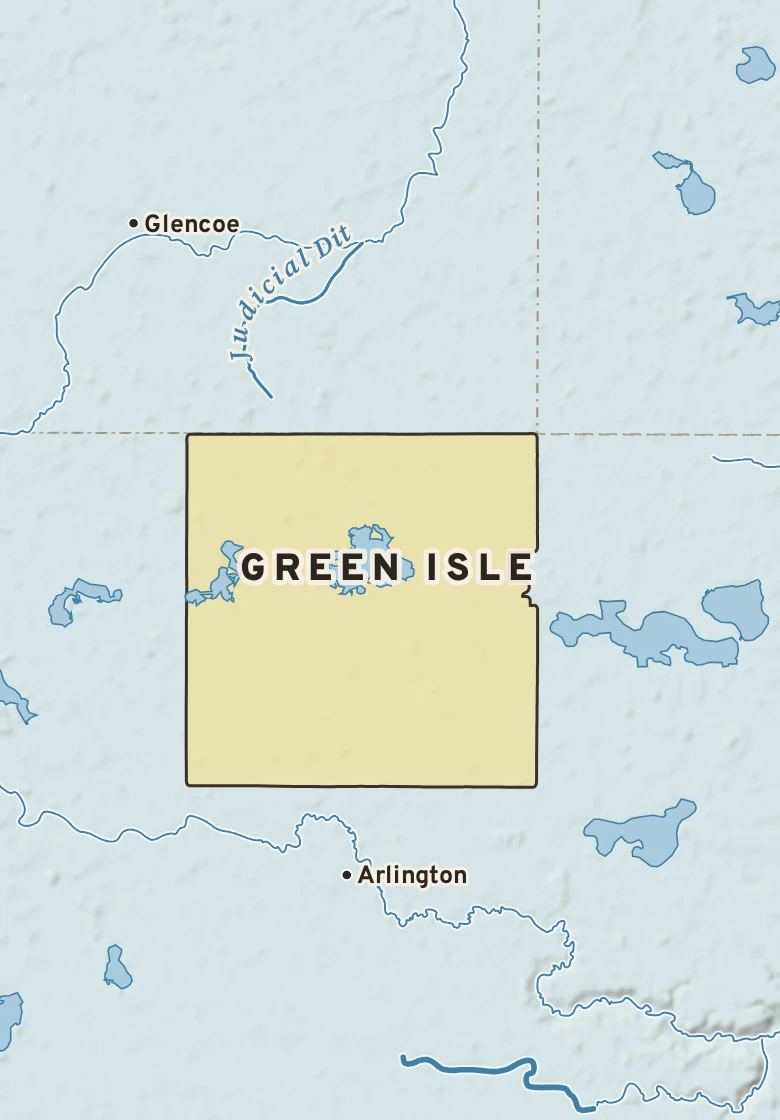 Atlas plate of Green Isle, Minnesota.