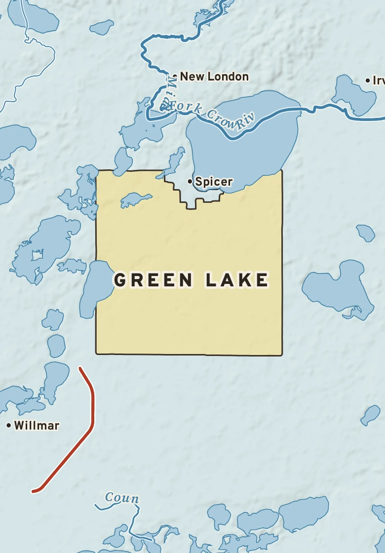 Atlas plate of Green Lake, Minnesota.
