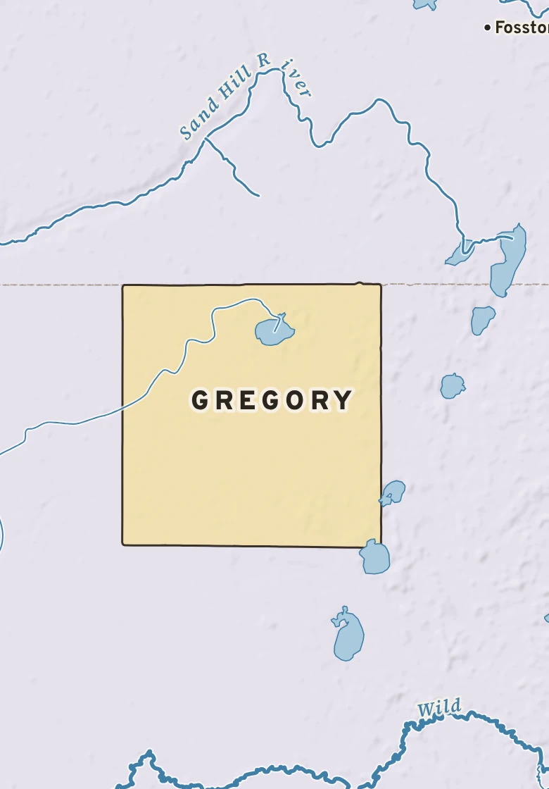 Atlas plate of Gregory, Minnesota.