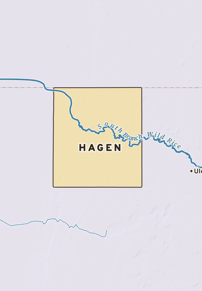 Atlas plate of Hagen, Minnesota.