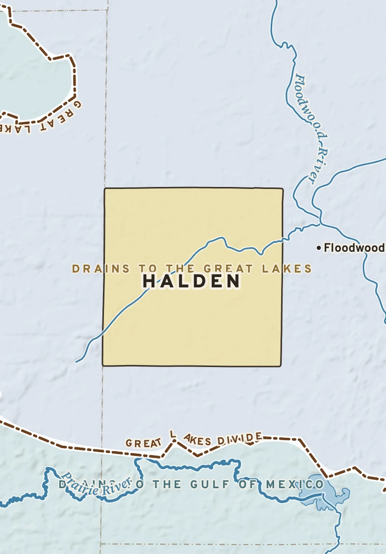 Atlas plate of Halden, Minnesota.