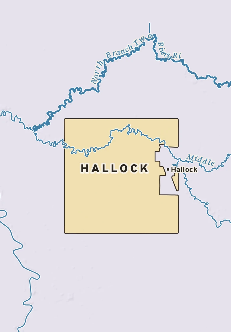 Atlas plate of Hallock, Minnesota.