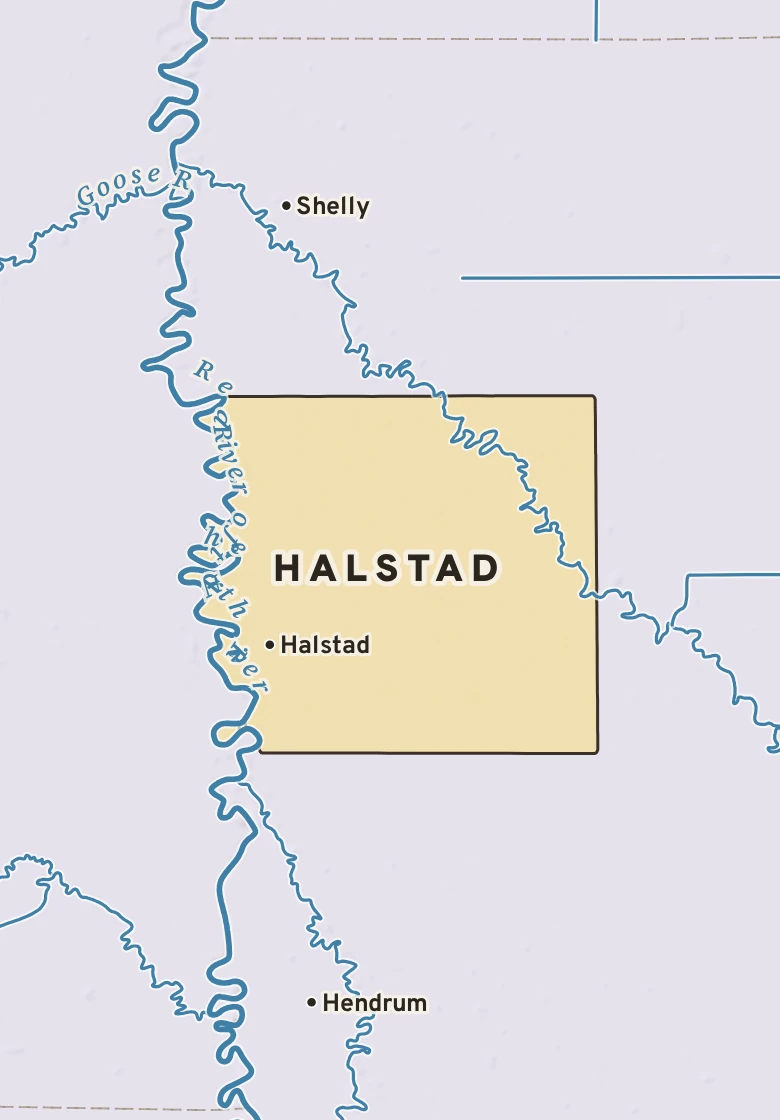 Atlas plate of Halstad, Minnesota.