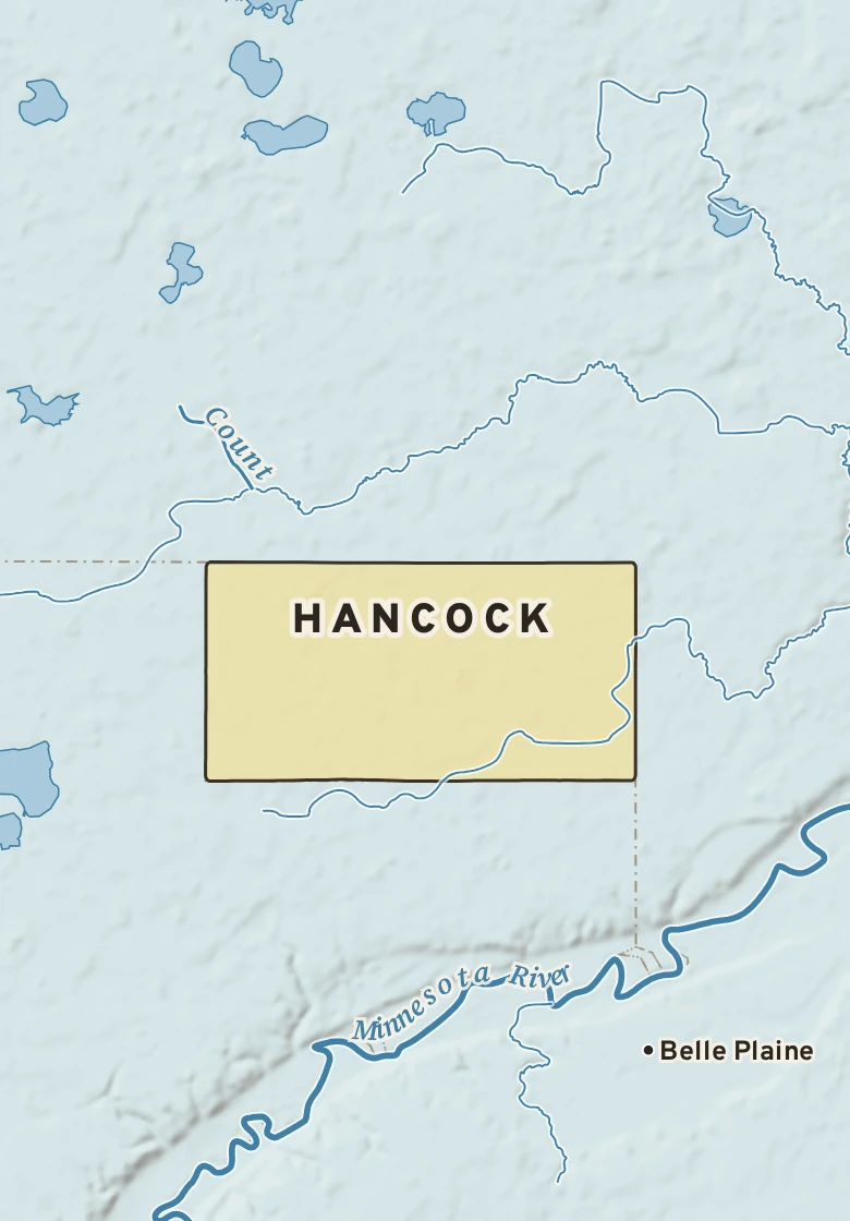Atlas plate of Hancock, Minnesota.