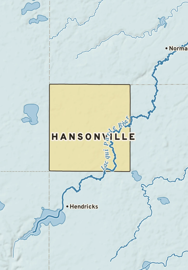 Atlas plate of Hansonville, Minnesota.