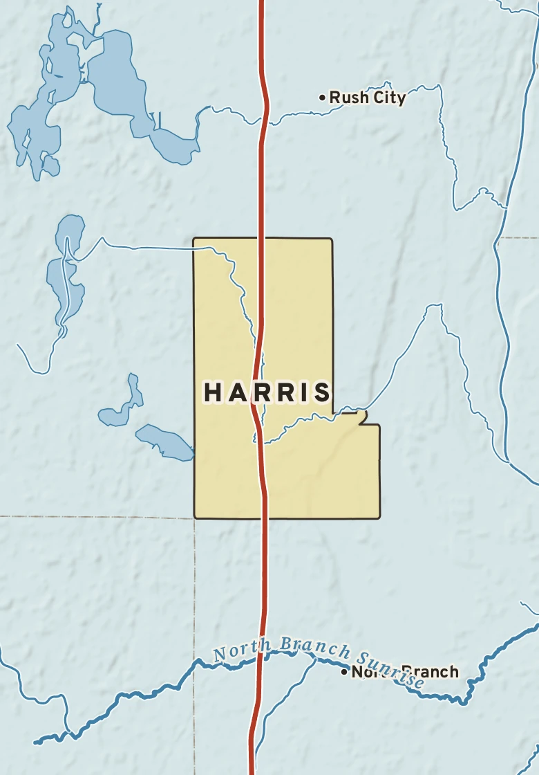Atlas plate of Harris, Minnesota.