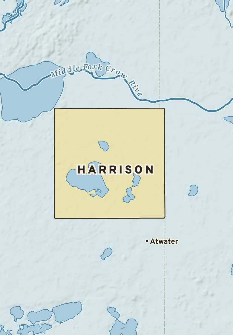Atlas plate of Harrison, Minnesota.
