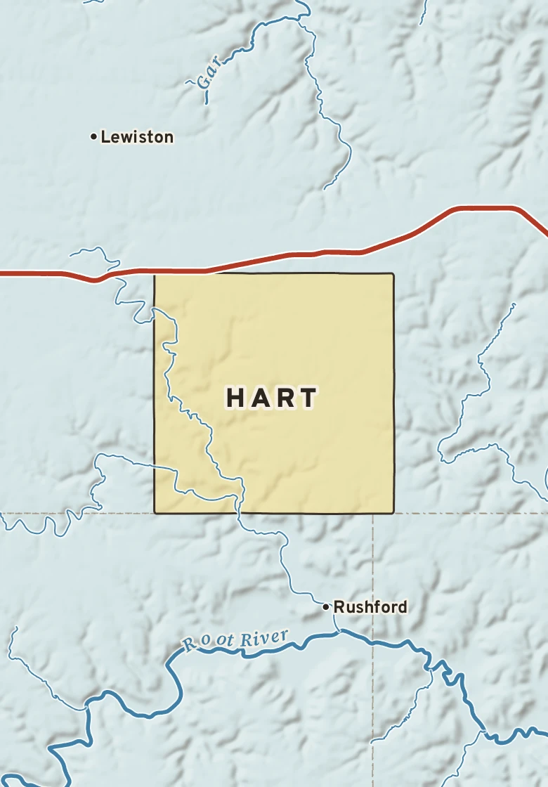 Atlas plate of Hart, Minnesota.