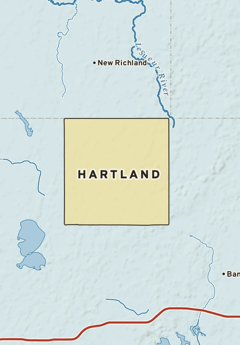 Atlas plate of Hartland, Minnesota.