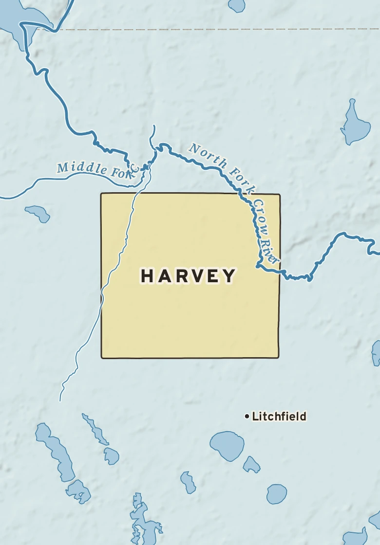 Atlas plate of Harvey, Minnesota.