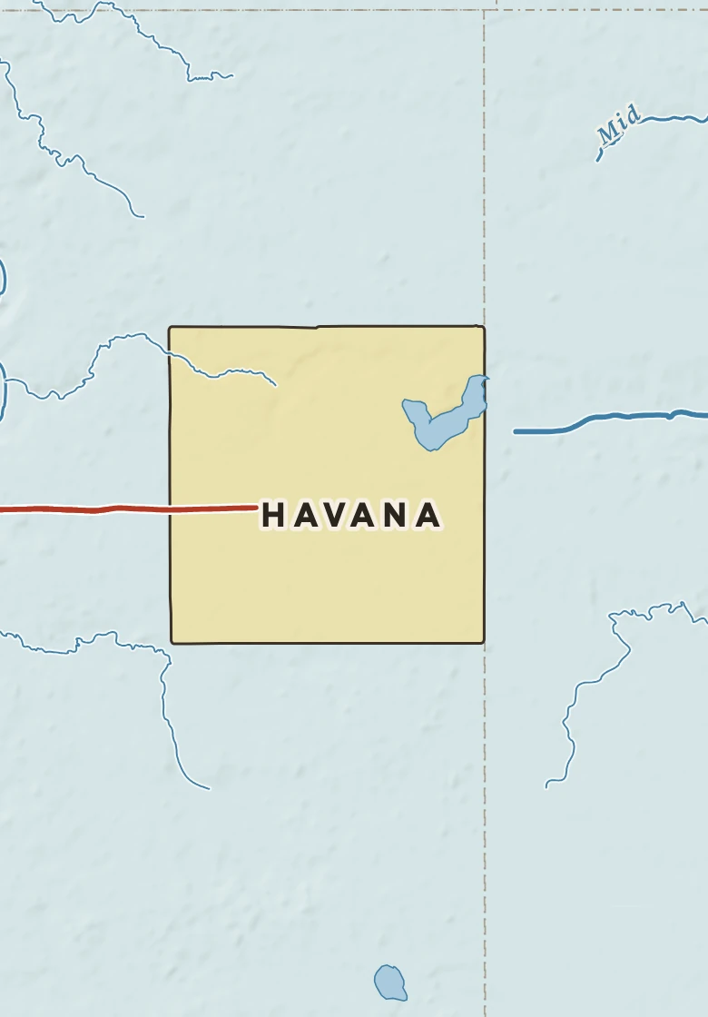 Atlas plate of Havana, Minnesota.
