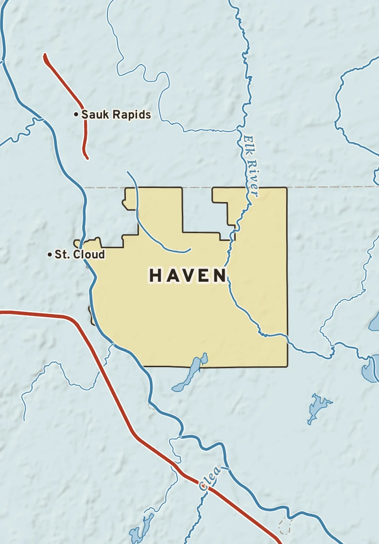 Atlas plate of Haven, Minnesota.