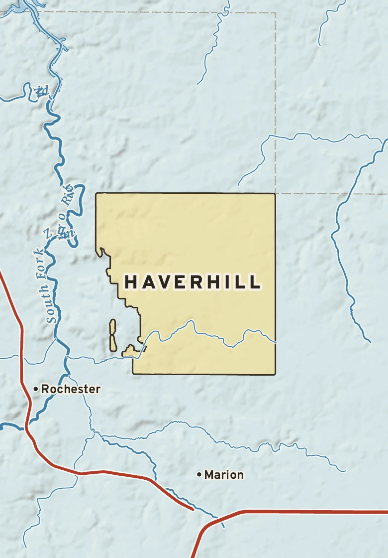Atlas plate of Haverhill, Minnesota.