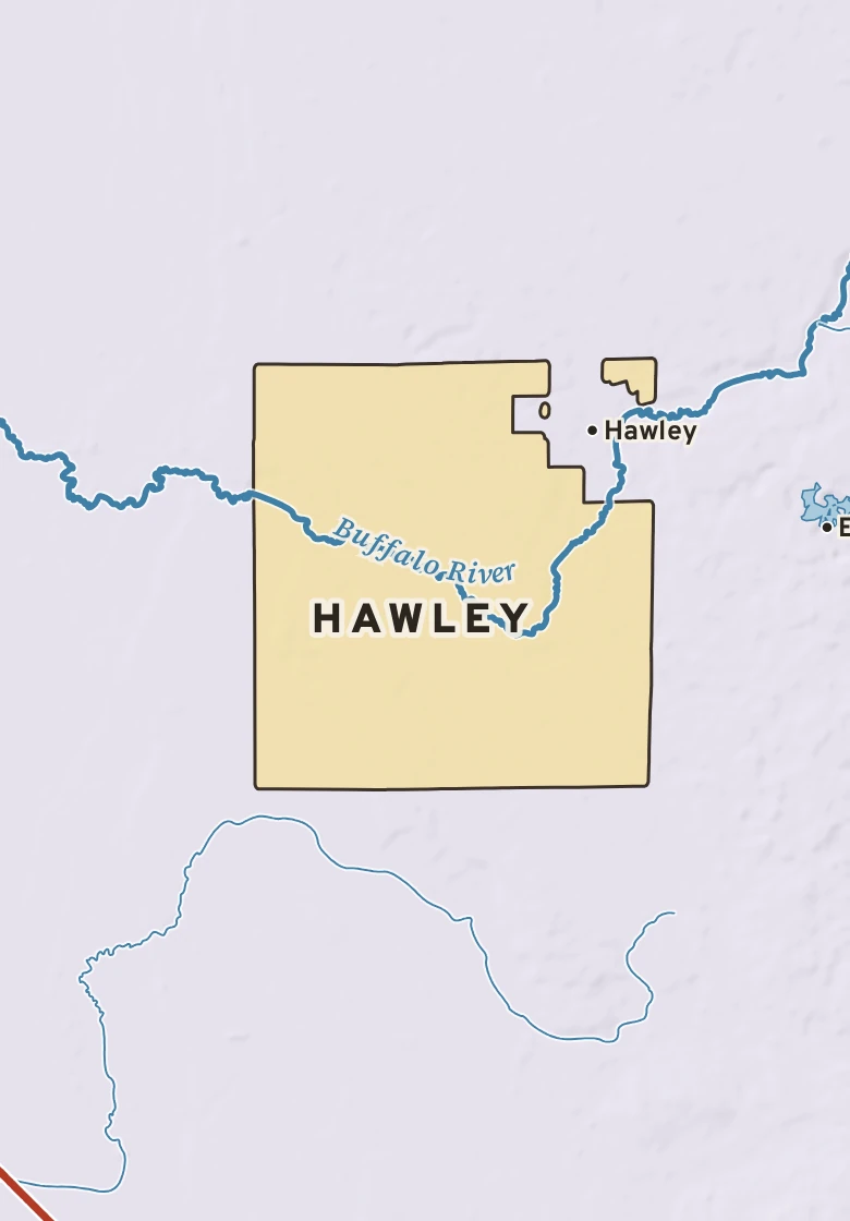 Atlas plate of Hawley, Minnesota.