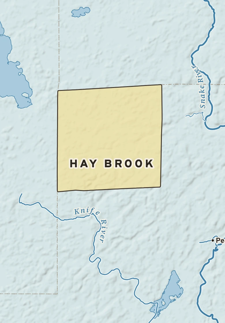 Atlas plate of Hay Brook, Minnesota.
