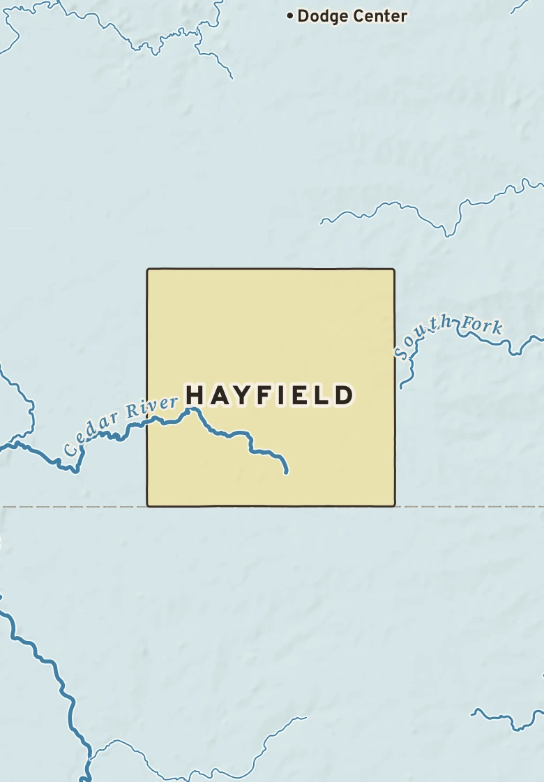 Atlas plate of Hayfield, Minnesota.