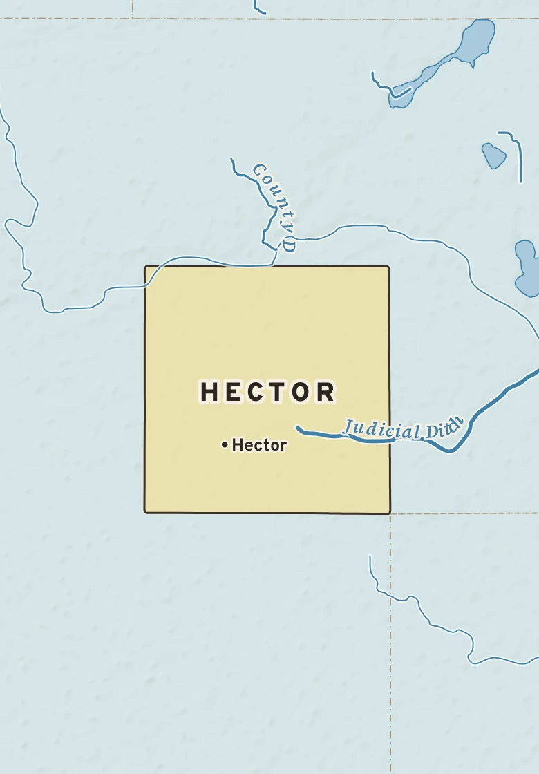 Atlas plate of Hector, Minnesota.