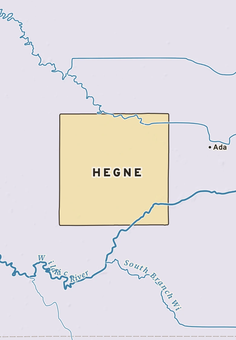 Atlas plate of Hegne, Minnesota.
