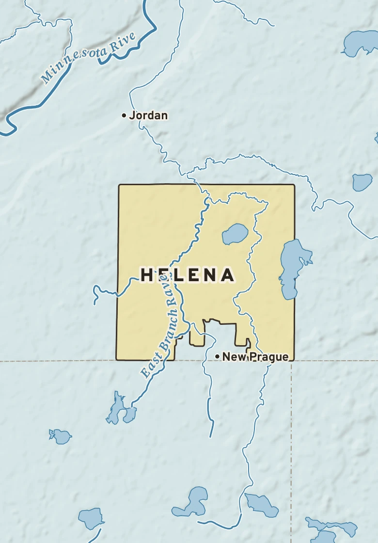 Atlas plate of Helena, Minnesota.