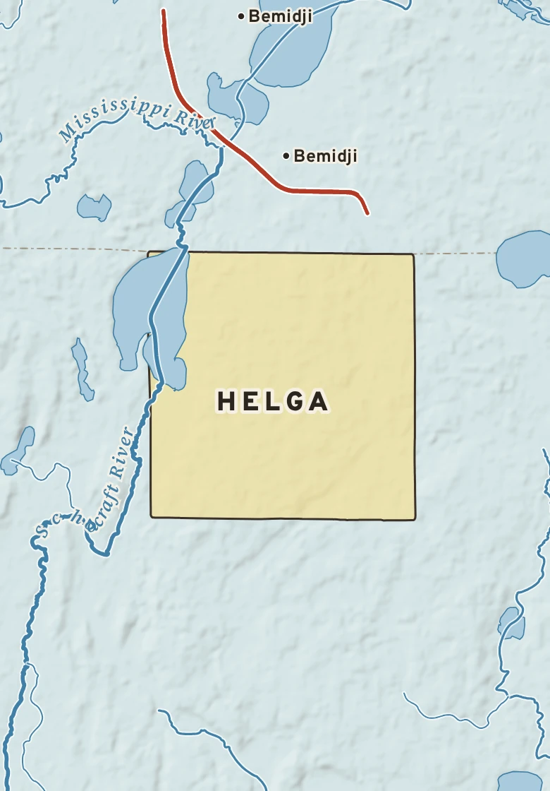 Atlas plate of Helga, Minnesota.