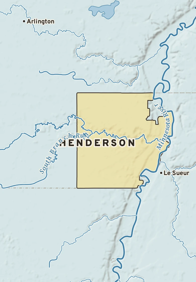 Atlas plate of Henderson, Minnesota.