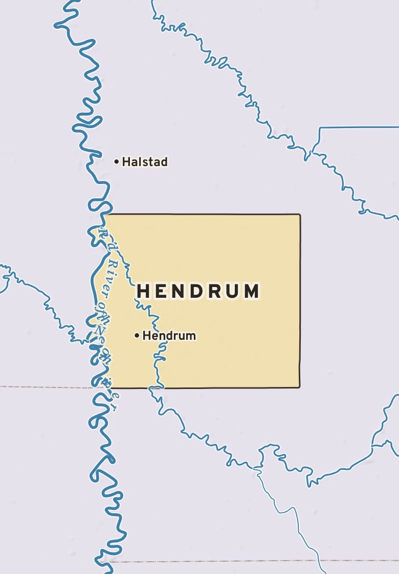 Atlas plate of Hendrum, Minnesota.