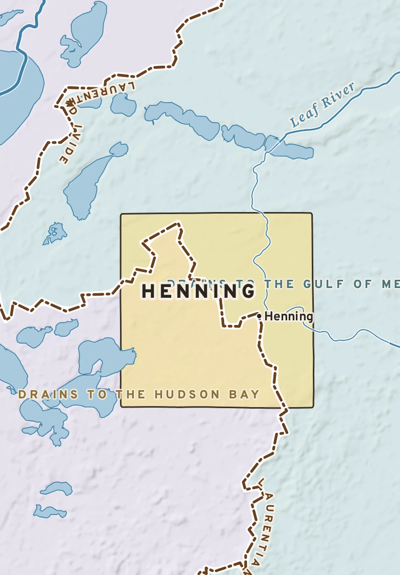 Atlas plate of Henning, Minnesota.