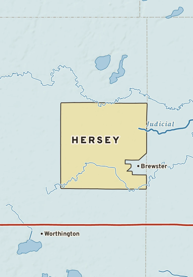 Atlas plate of Hersey, Minnesota.