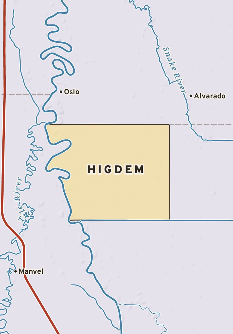 Atlas plate of Higdem, Minnesota.