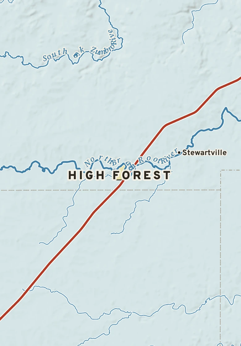 Atlas plate of High Forest, Minnesota.