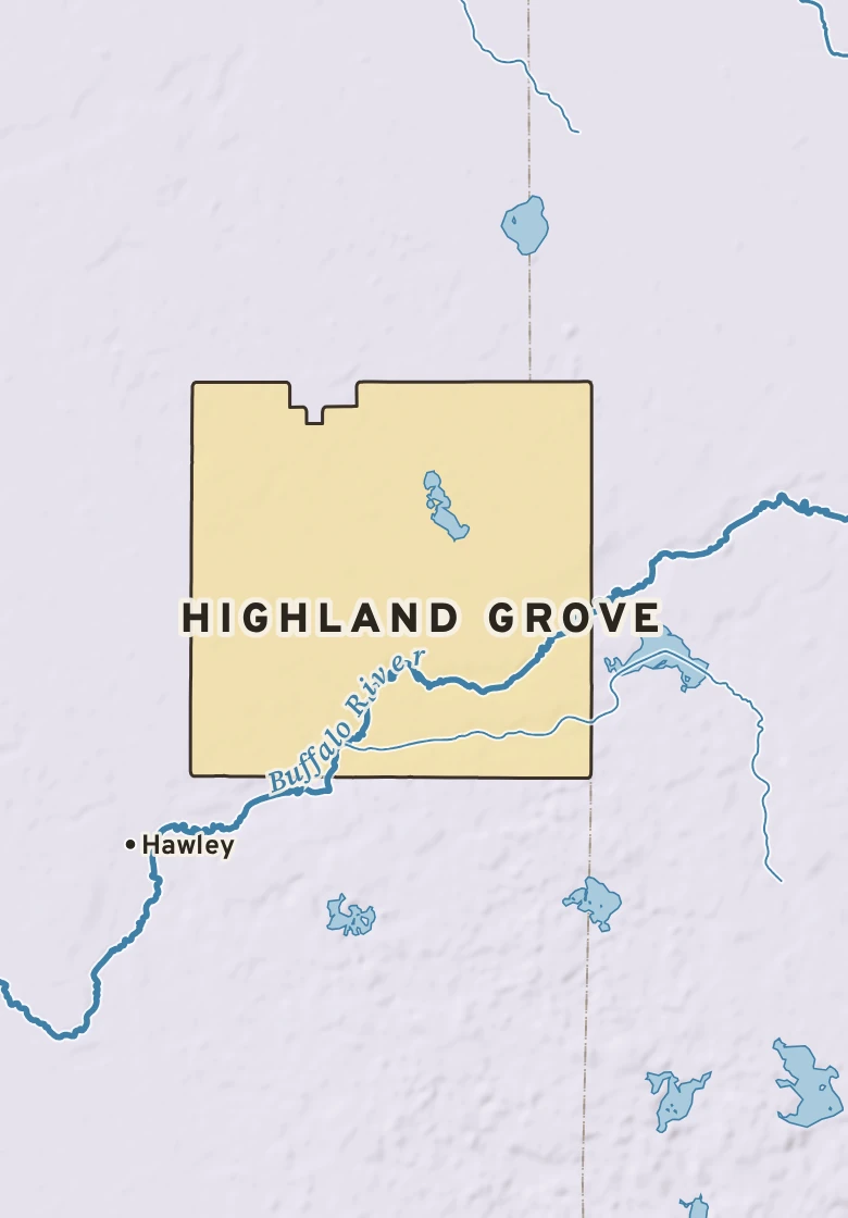 Atlas plate of Highland Grove, Minnesota.