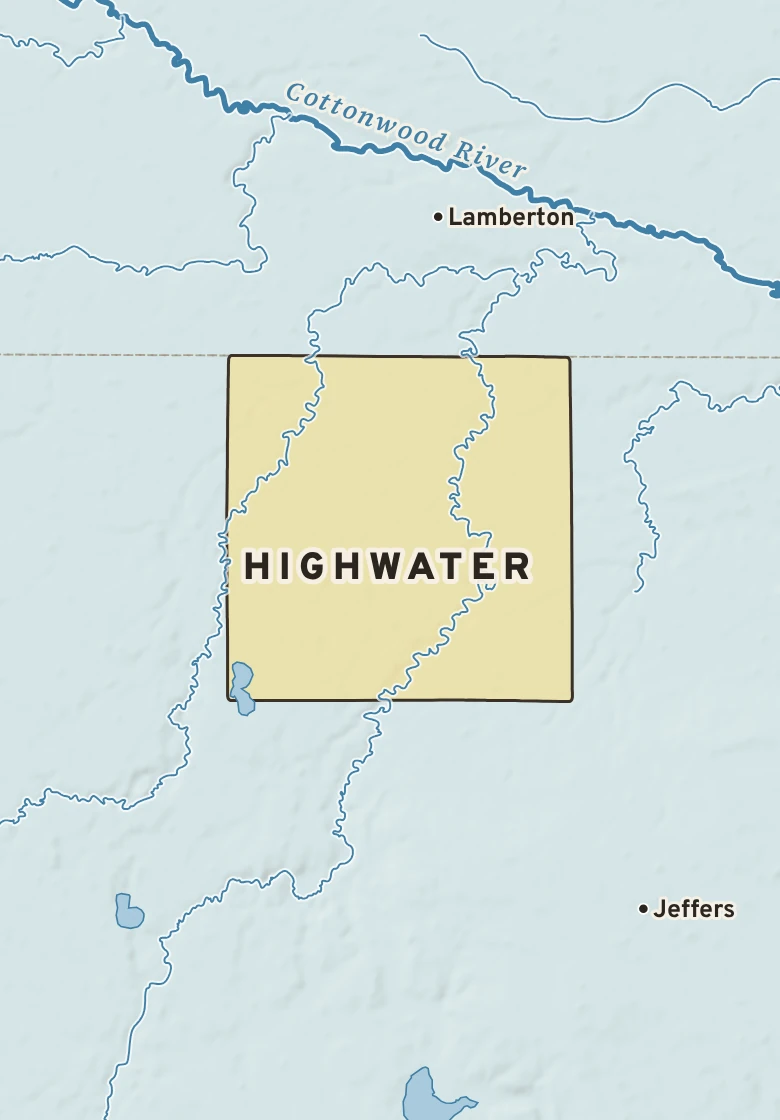 Atlas plate of Highwater, Minnesota.