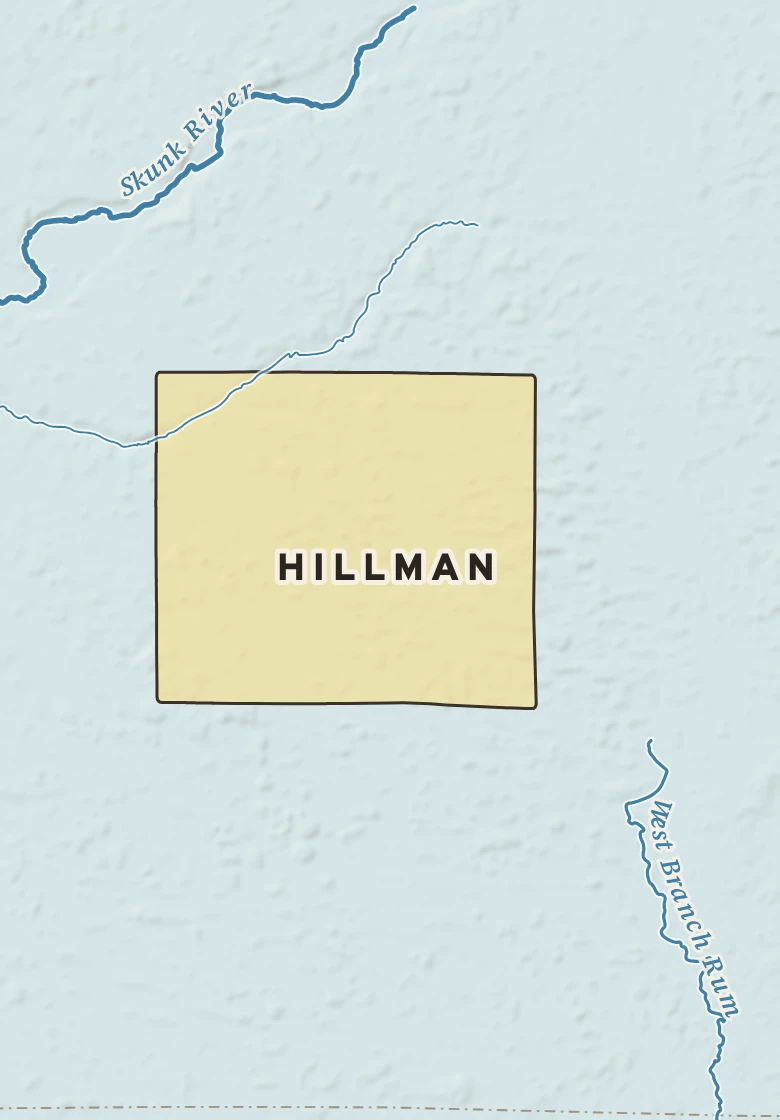 Atlas plate of Hillman, Minnesota.
