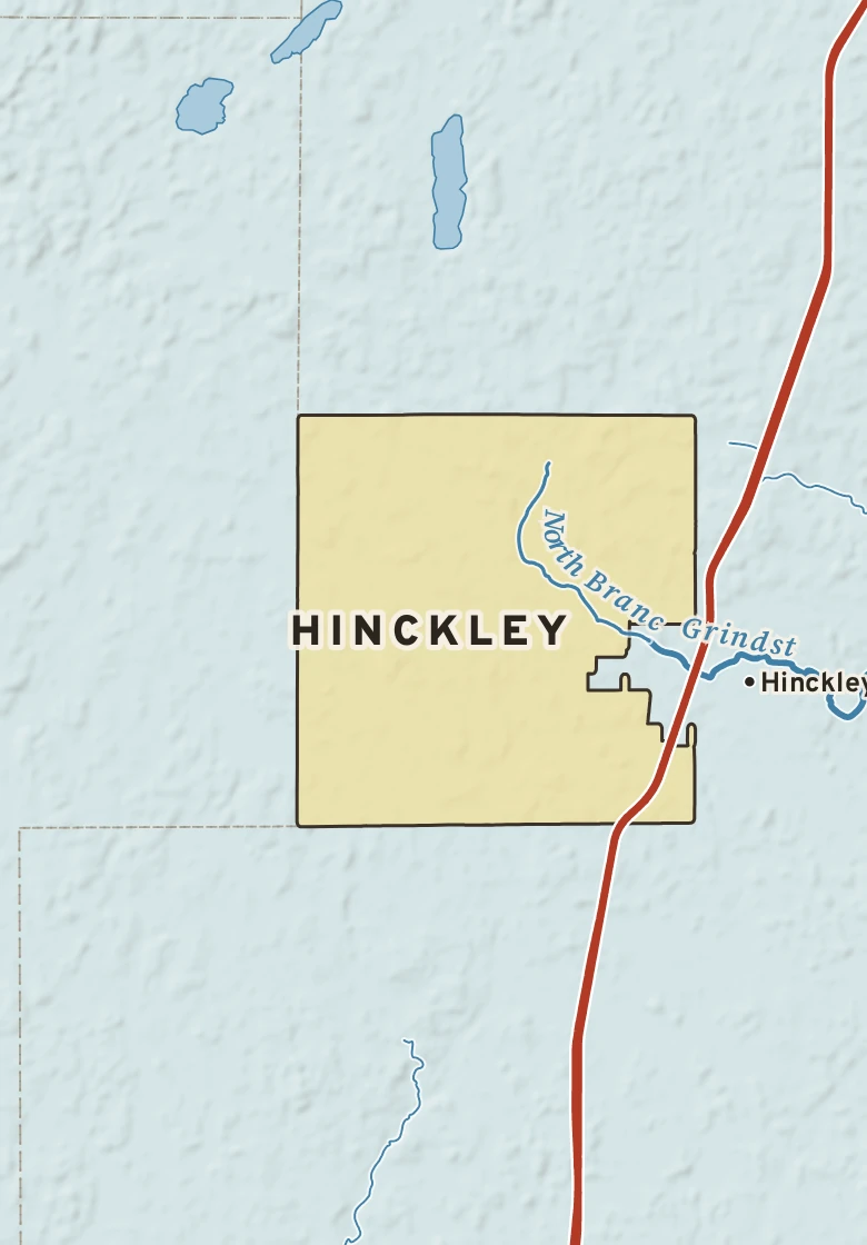 Atlas plate of Hinckley, Minnesota.