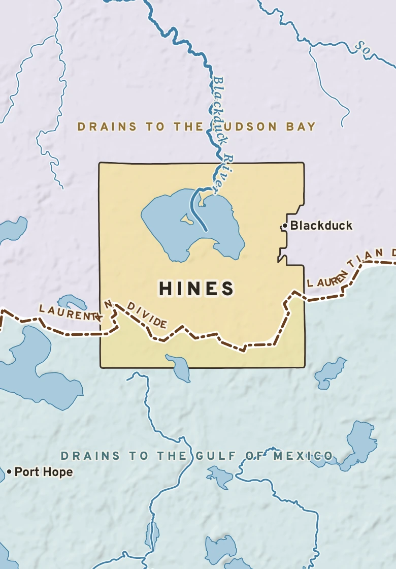 Atlas plate of Hines, Minnesota.