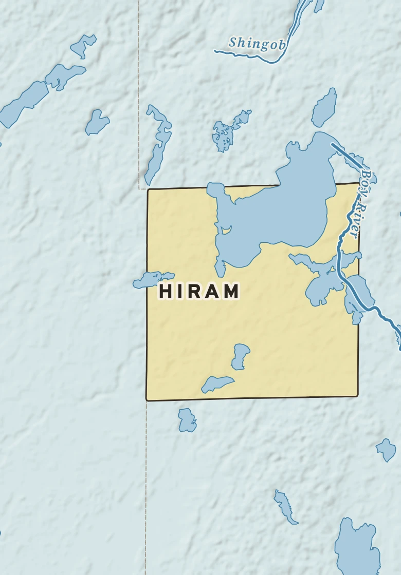 Atlas plate of Hiram, Minnesota.