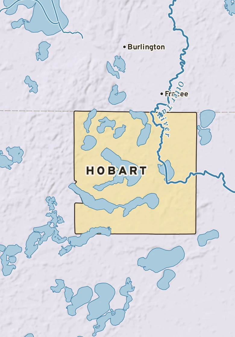 Atlas plate of Hobart, Minnesota.