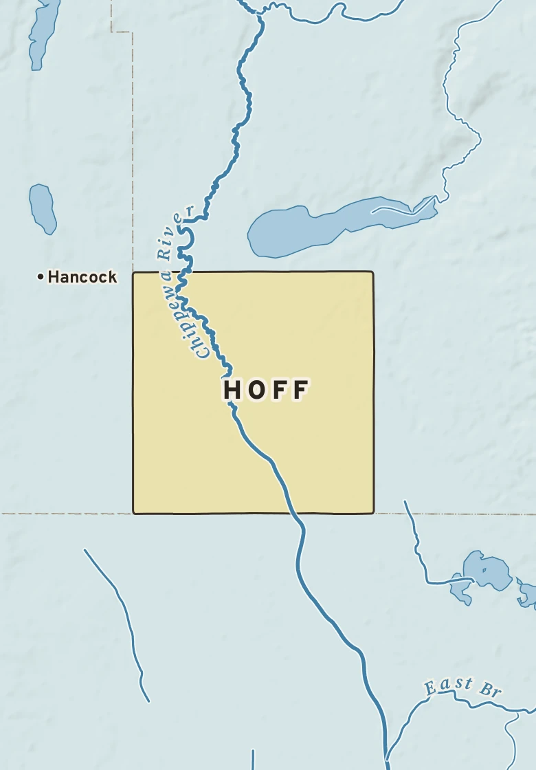 Atlas plate of Hoff, Minnesota.