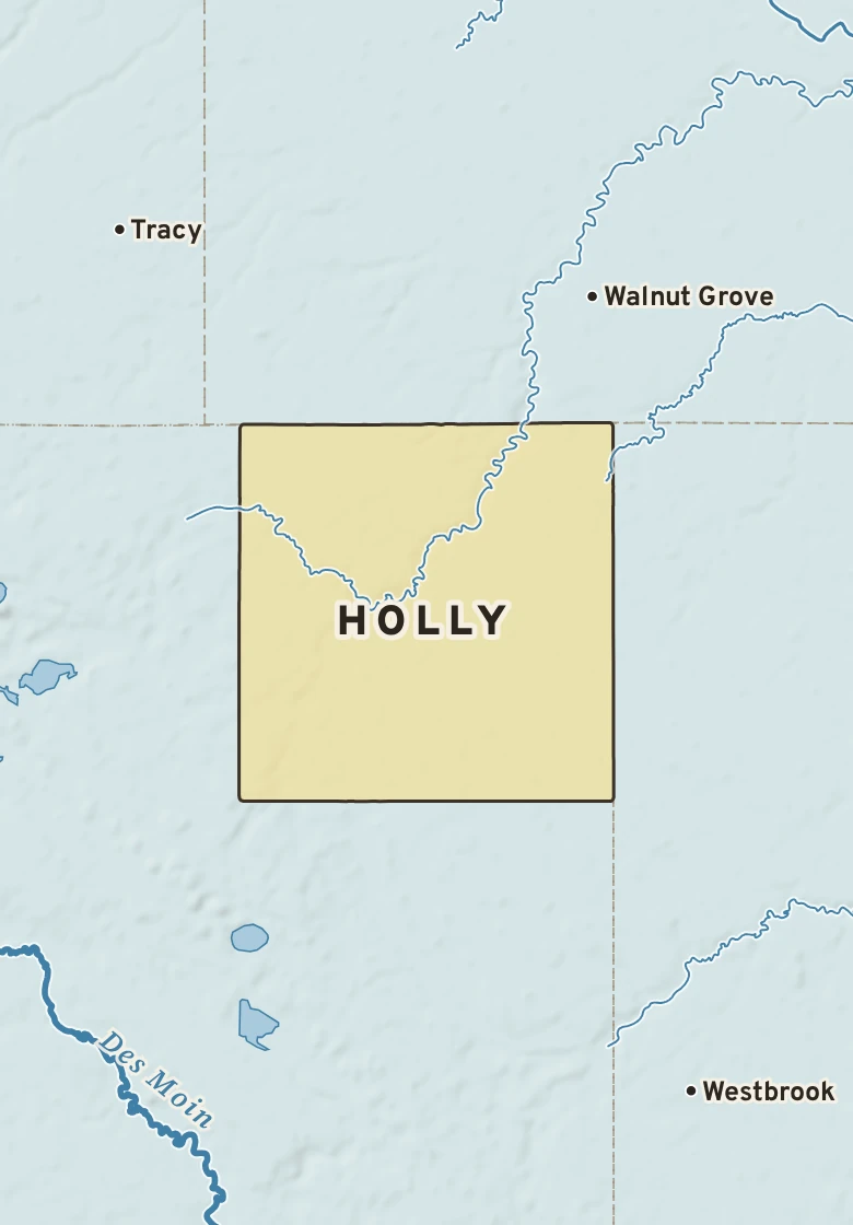 Atlas plate of Holly, Minnesota.