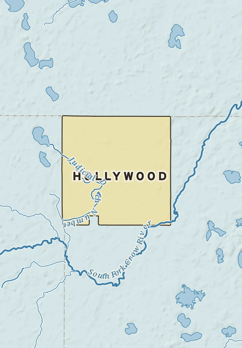 Atlas plate of Hollywood, Minnesota.