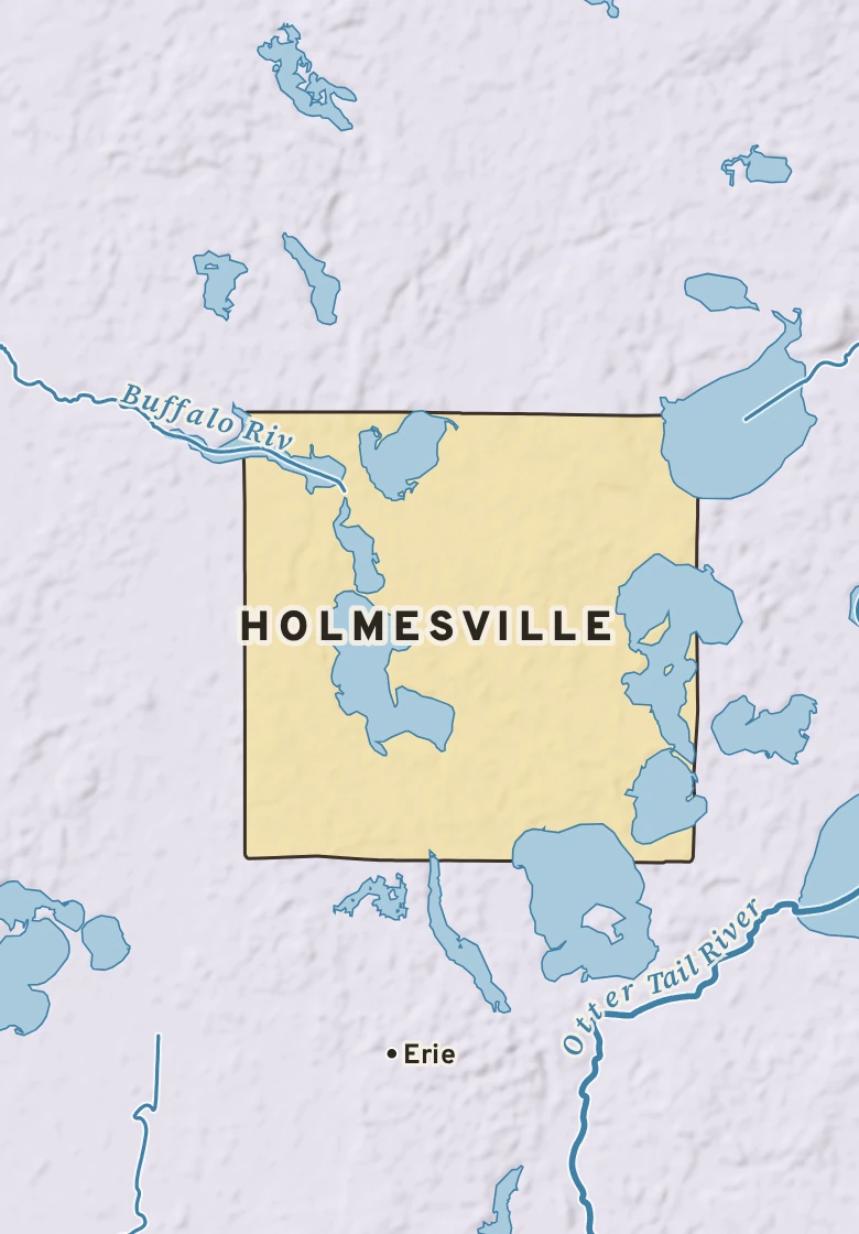 Atlas plate of Holmesville, Minnesota.