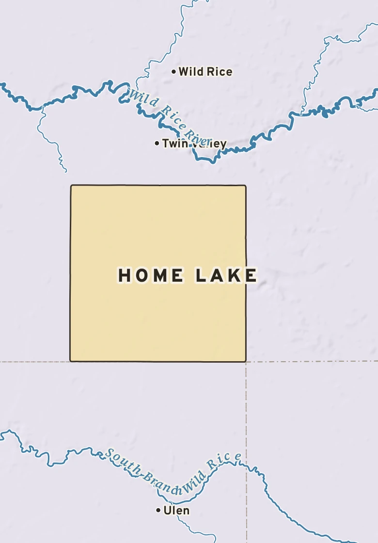 Atlas plate of Home Lake, Minnesota.
