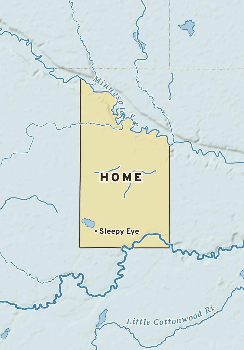 Atlas plate of Home, Minnesota.