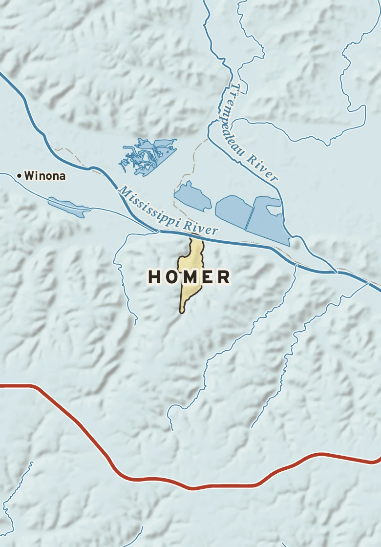 Atlas plate of Homer, Minnesota.