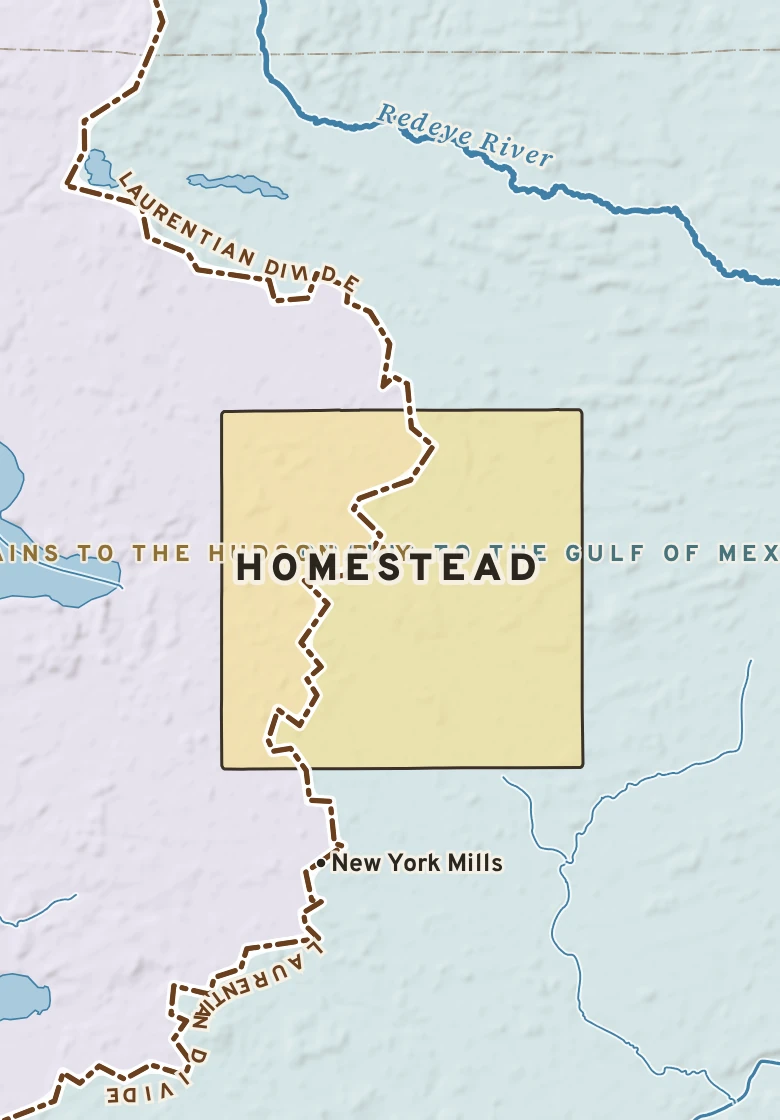 Atlas plate of Homestead, Minnesota.