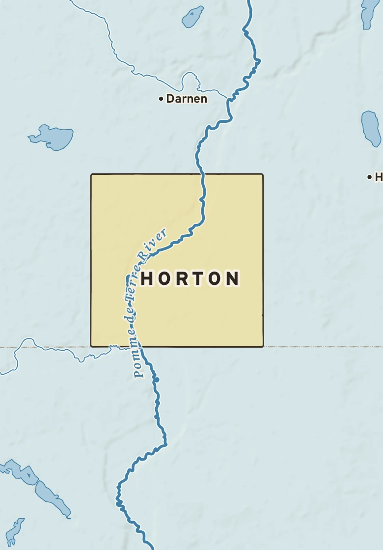 Atlas plate of Horton, Minnesota.
