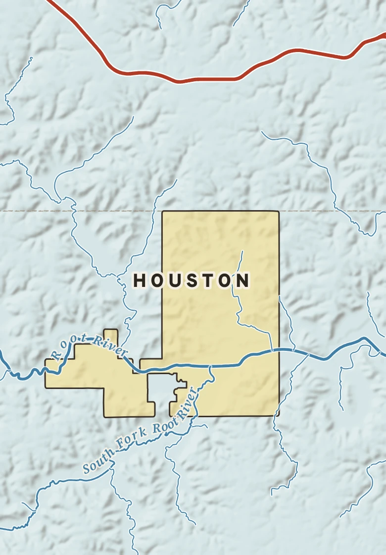 Atlas plate of Houston, Minnesota.