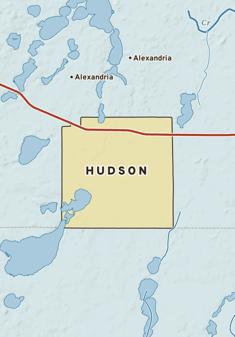 Atlas plate of Hudson, Minnesota.