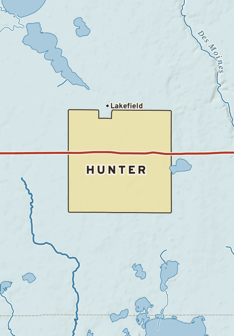 Atlas plate of Hunter, Minnesota.