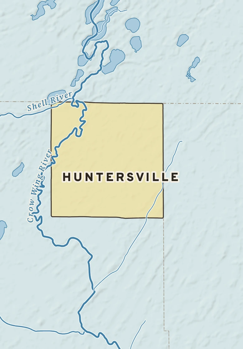 Atlas plate of Huntersville, Minnesota.